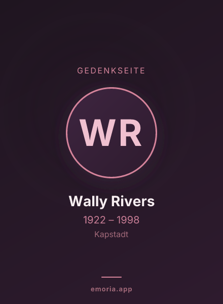 Gedenkportrait von Wally Rivers
