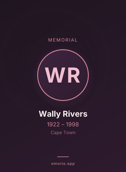 Memorial portrait of Wally Rivers