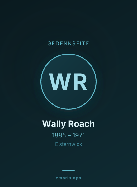 Gedenkportrait von Wally Roach
