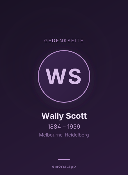 Gedenkportrait von Wally Scott