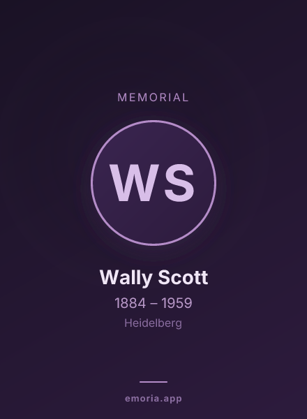Memorial portrait of Wally Scott