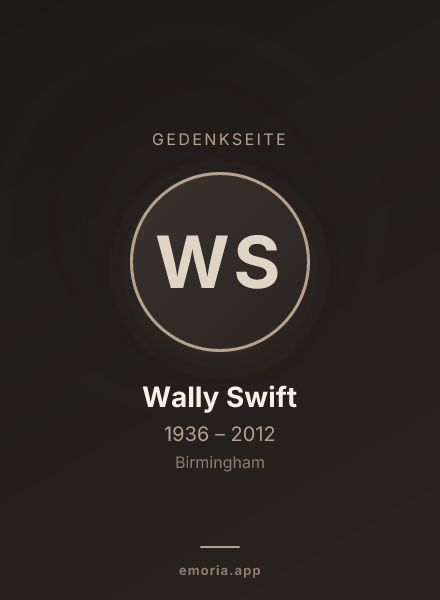 Gedenkportrait von Wally Swift