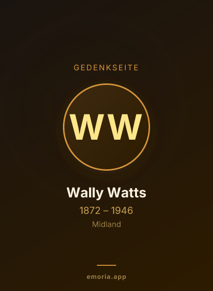 Gedenkportrait von Wally Watts