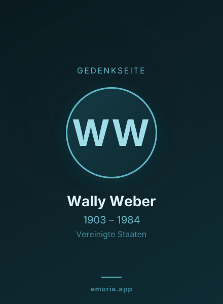 Gedenkportrait von Wally Weber