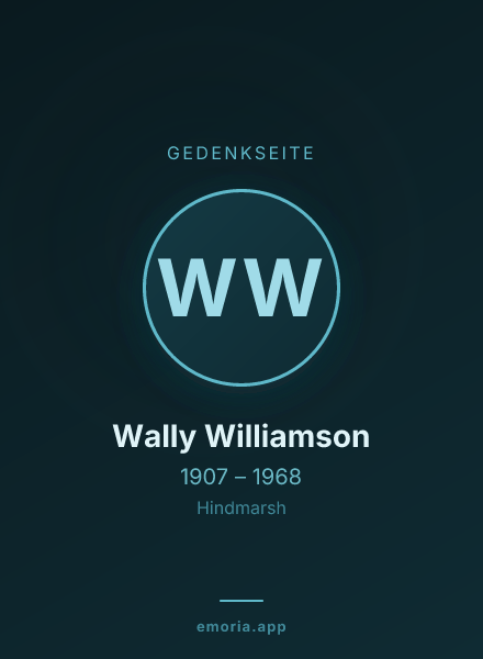 Gedenkportrait von Wally Williamson