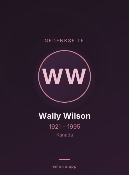 Gedenkportrait von Wally Wilson