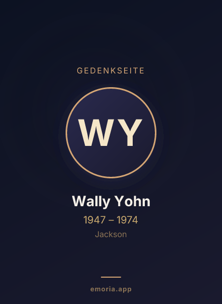 Gedenkportrait von Wally Yohn