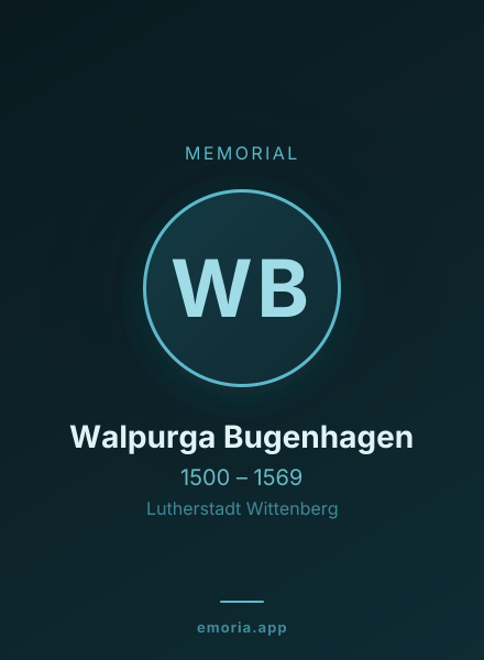 Memorial portrait of Walpurga Bugenhagen