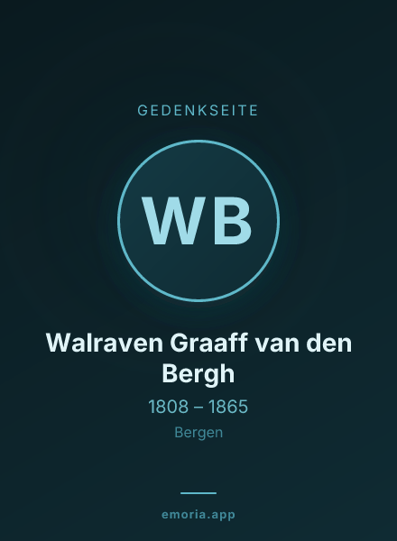 Gedenkportrait von Walraven Graaff van den Bergh