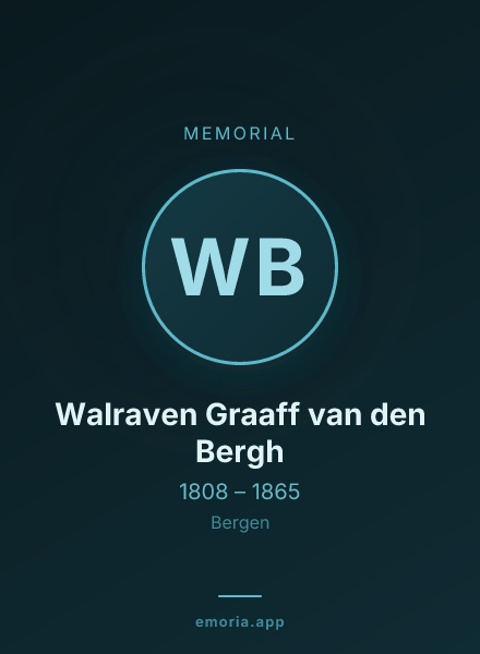 Memorial portrait of Walraven Graaff van den Bergh