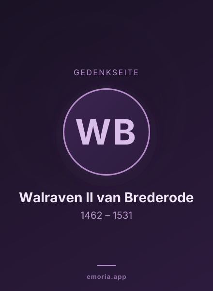 Gedenkportrait von Walraven II van Brederode