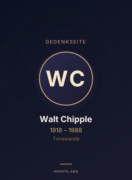 Gedenkportrait von Walt Chipple