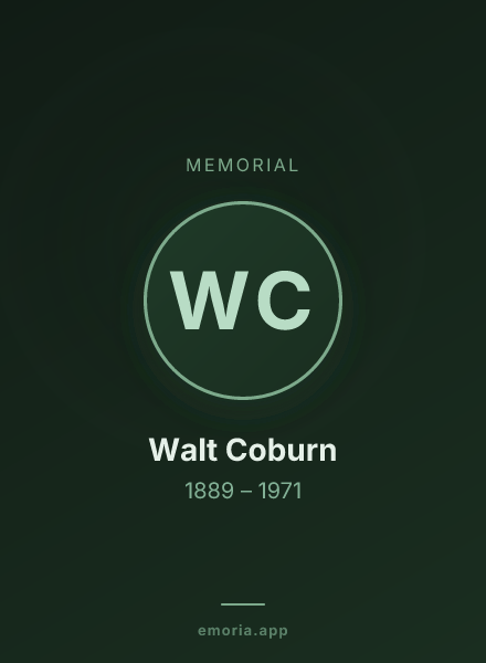 Memorial portrait of Walt Coburn