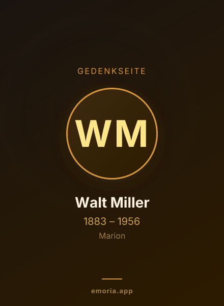 Gedenkportrait von Walt Miller