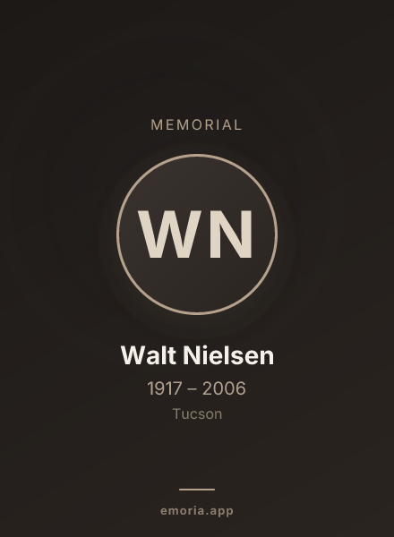 Memorial portrait of Walt Nielsen