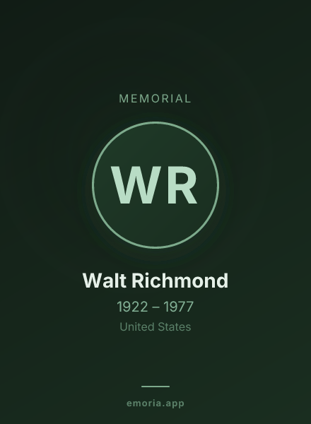 Memorial portrait of Walt Richmond