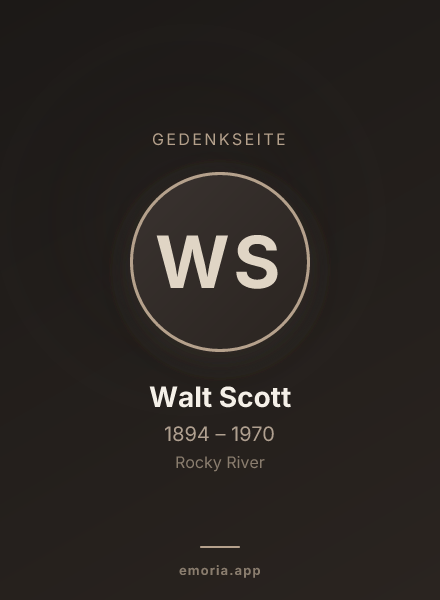 Gedenkportrait von Walt Scott