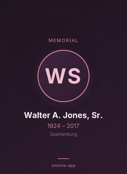 Memorial portrait of Walter A. Jones, Sr.