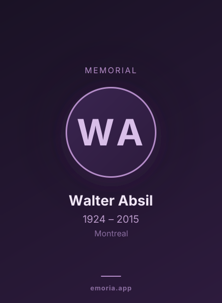 Memorial portrait of Walter Absil