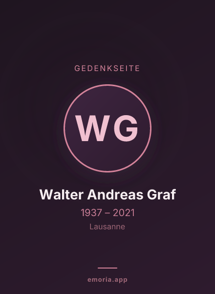 Gedenkportrait von Walter Andreas Graf