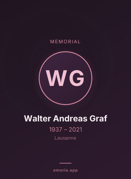 Memorial portrait of Walter Andreas Graf