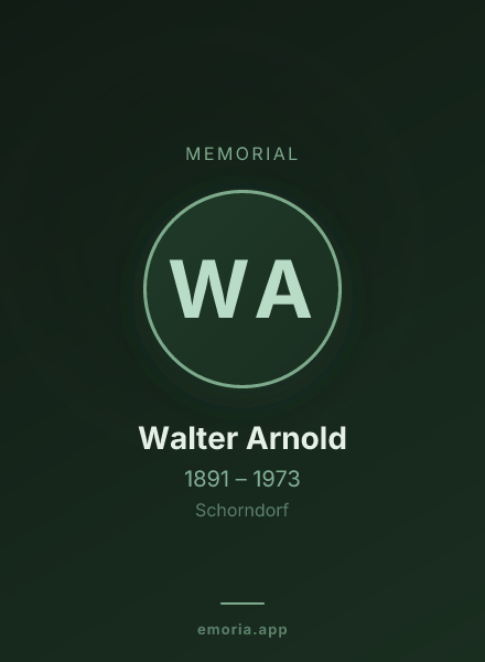Memorial portrait of Walter Arnold