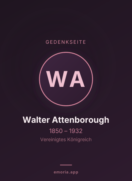 Gedenkportrait von Walter Attenborough