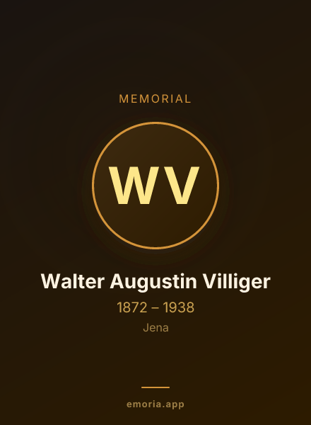 Memorial portrait of Walter Augustin Villiger