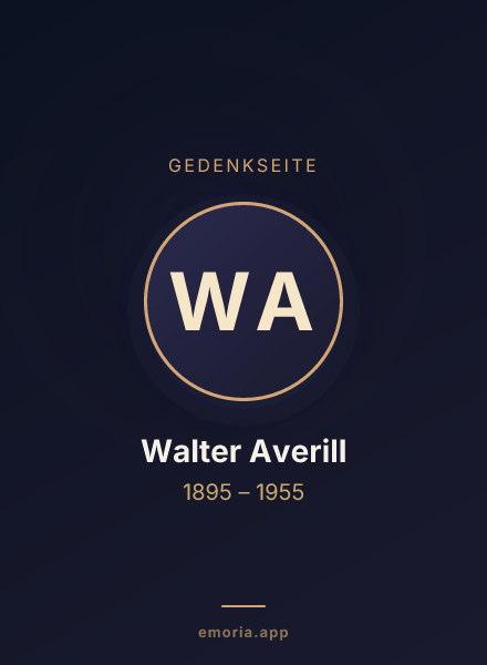 Gedenkportrait von Walter Averill