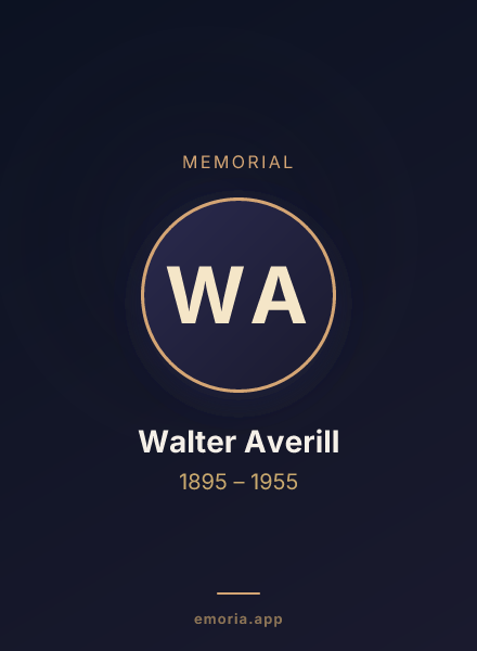 Memorial portrait of Walter Averill