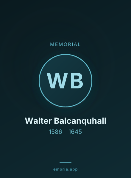 Memorial portrait of Walter Balcanquhall