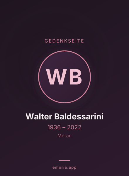 Gedenkportrait von Walter Baldessarini