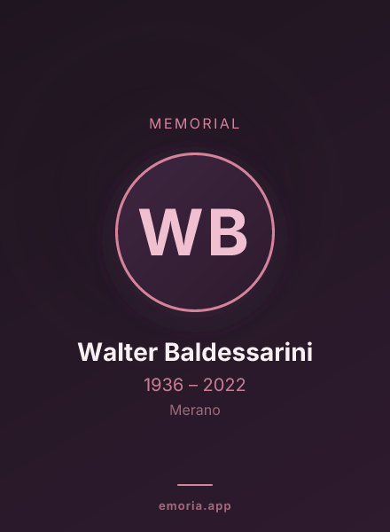 Memorial portrait of Walter Baldessarini