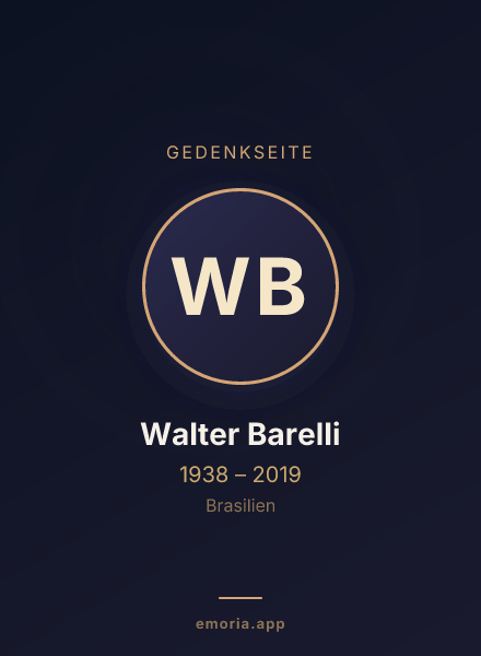 Gedenkportrait von Walter Barelli