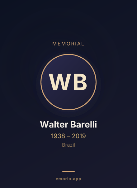 Memorial portrait of Walter Barelli