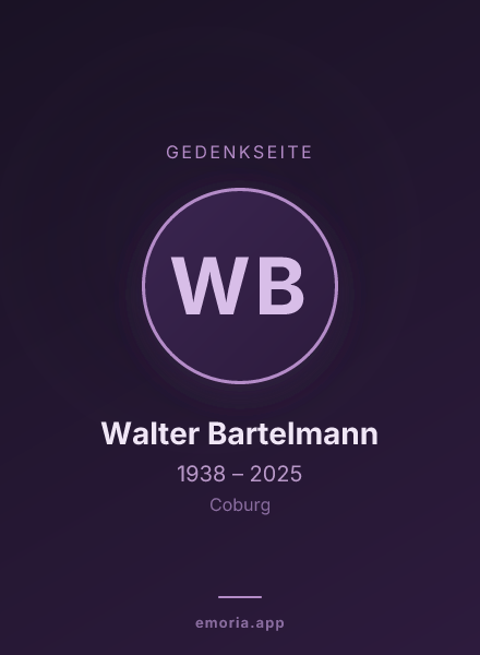 Gedenkportrait von Walter Bartelmann