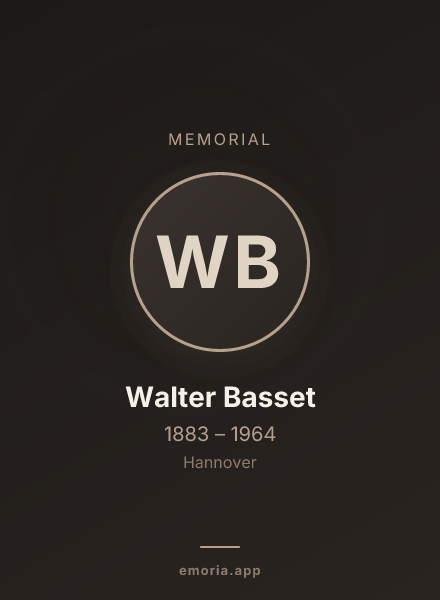 Memorial portrait of Walter Basset