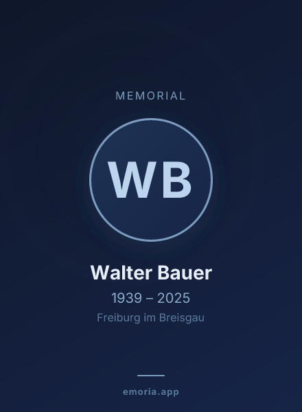 Memorial portrait of Walter Bauer