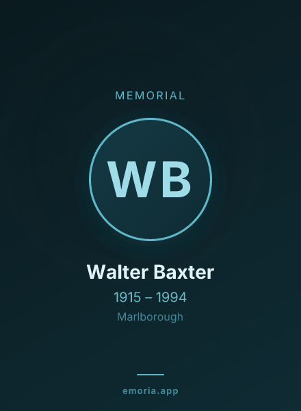 Memorial portrait of Walter Baxter