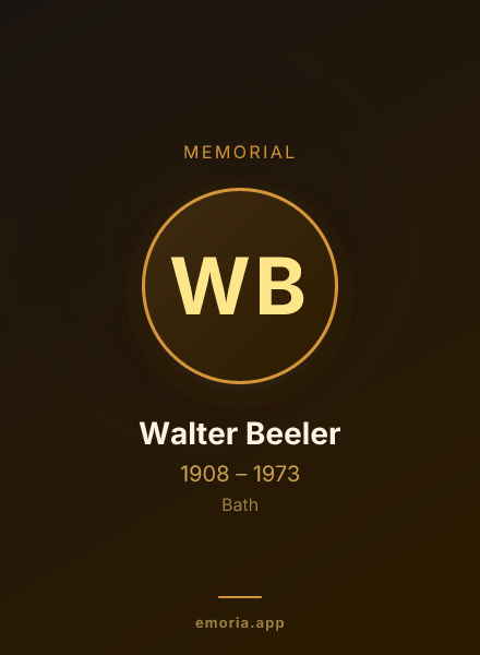 Memorial portrait of Walter Beeler