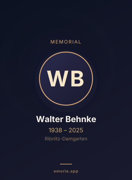 Memorial portrait of Walter Behnke