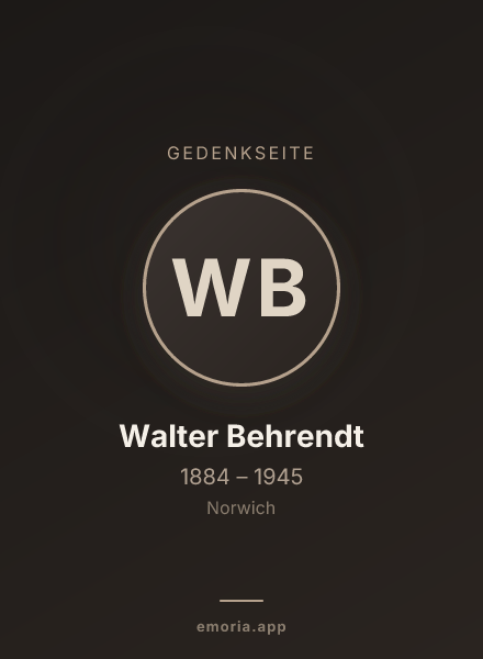 Gedenkportrait von Walter Behrendt