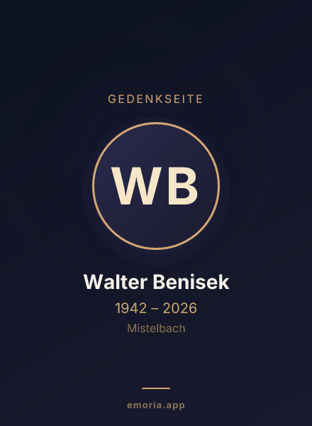 Gedenkportrait von Walter Benisek