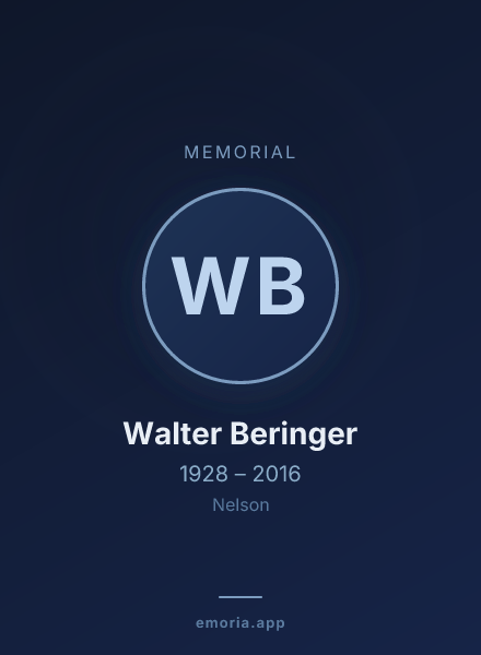 Memorial portrait of Walter Beringer