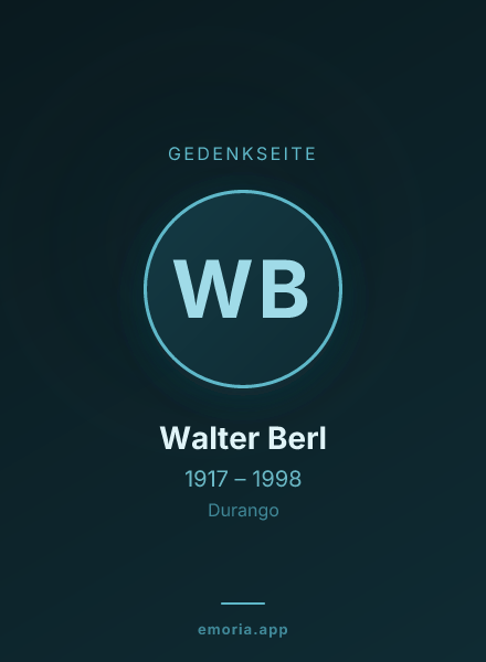 Gedenkportrait von Walter Berl