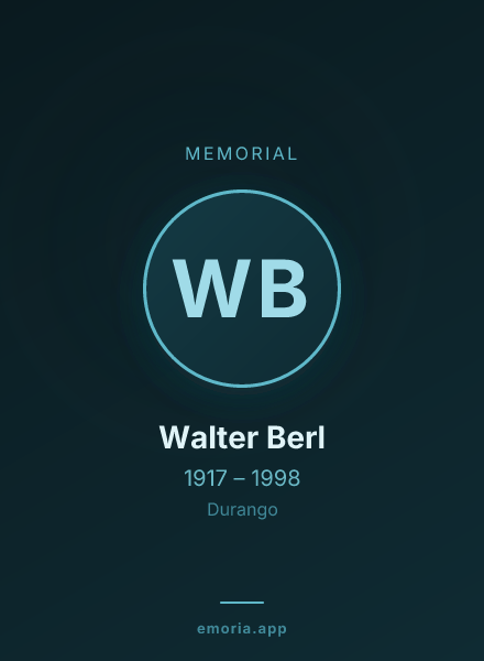 Memorial portrait of Walter Berl