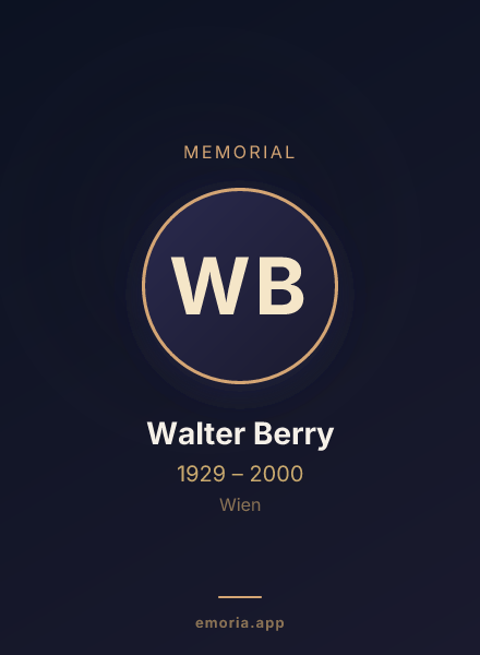 Memorial portrait of Walter Berry