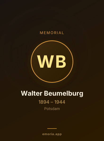 Memorial portrait of Walter Beumelburg