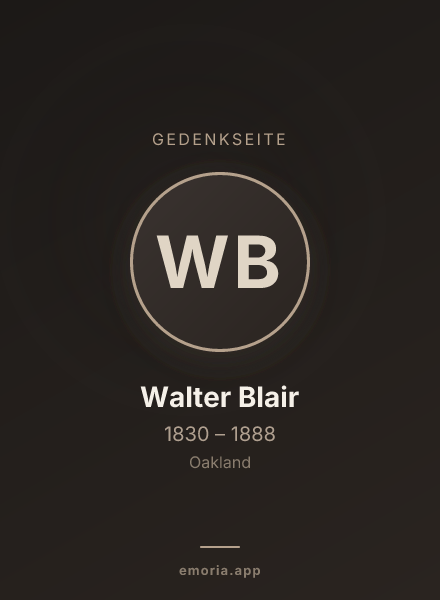 Gedenkportrait von Walter Blair