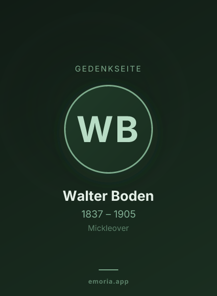 Gedenkportrait von Walter Boden